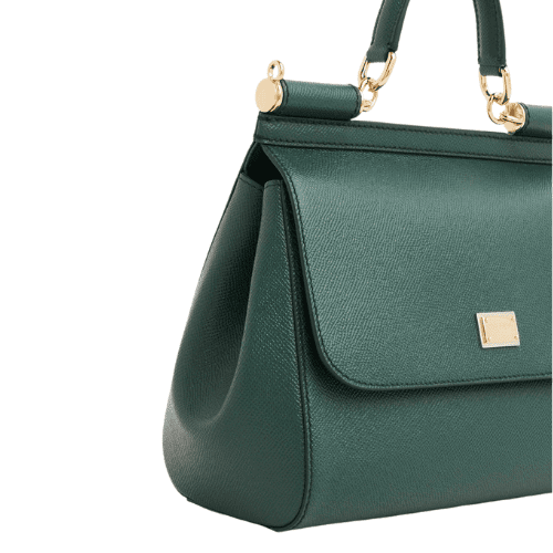 DOLCE & GABBANA Sicily handbag Dauphine leather (Green)