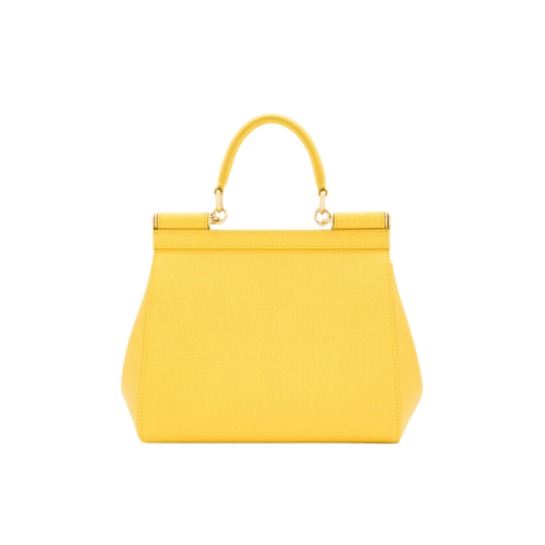 DOLCE & GABBANA Sicily handbag Dauphine leather (Yellow)