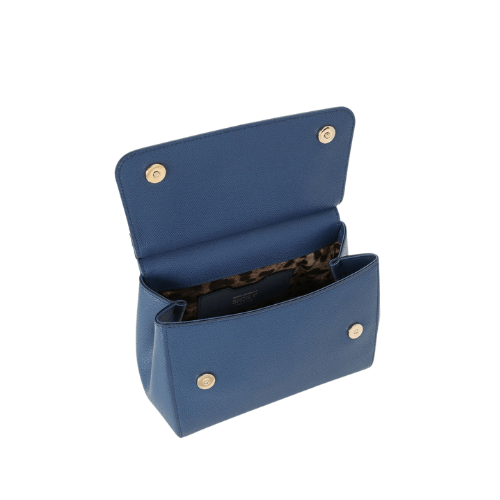 DOLCE & GABBANA Sicily handbag Dauphine leather (Navy Blue)