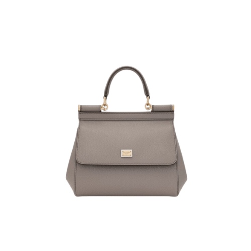 DOLCE & GABBANA Sicily handbag Dauphine leather (Beige)