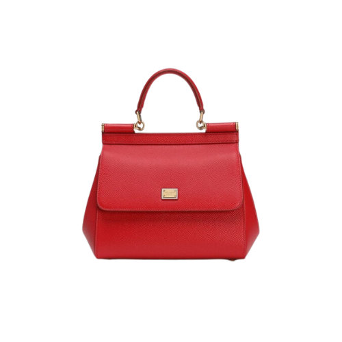 DOLCE & GABBANA Sicily handbag Dauphine leather (Red)