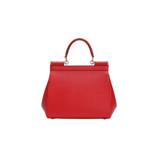 DOLCE & GABBANA Sicily handbag Dauphine leather (Red)