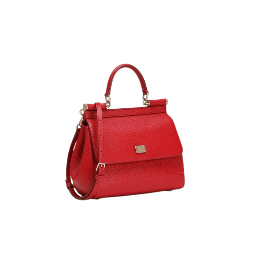 DOLCE & GABBANA Sicily handbag Dauphine leather (Red)