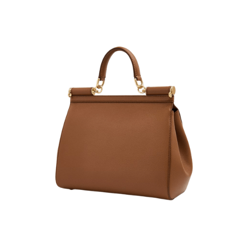 DOLCE & GABBANA Sicily handbag Dauphine leather (Brown)