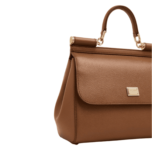 DOLCE & GABBANA Sicily handbag Dauphine leather (Brown)