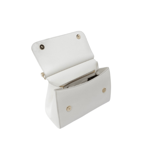 DOLCE & GABBANA Sicily handbag Dauphine leather (White)