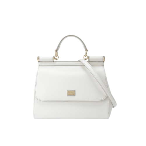 DOLCE & GABBANA Sicily handbag Dauphine leather (White)