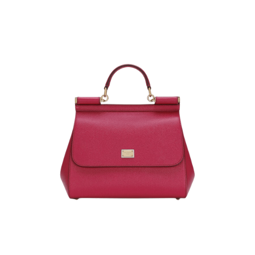 DOLCE & GABBANA Sicily handbag Dauphine leather (Pink)