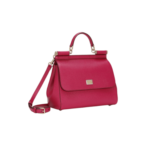 DOLCE & GABBANA Sicily handbag Dauphine leather (Pink)
