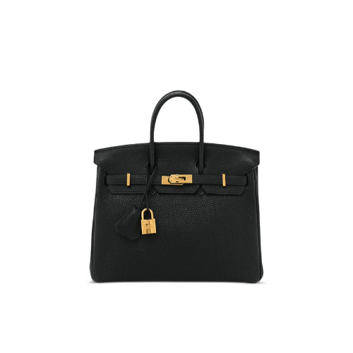 HERMES Birkin 25 Togo Black gold hardware