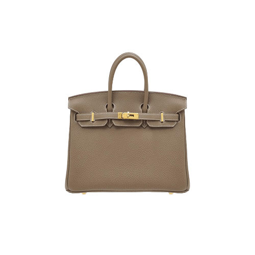 HERMES Birkin 25 Togo Etoupe Grey gold hardware
