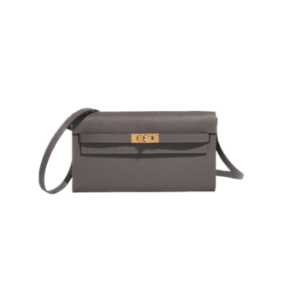 HERMES Kelly To Go wallet Gris Meyer