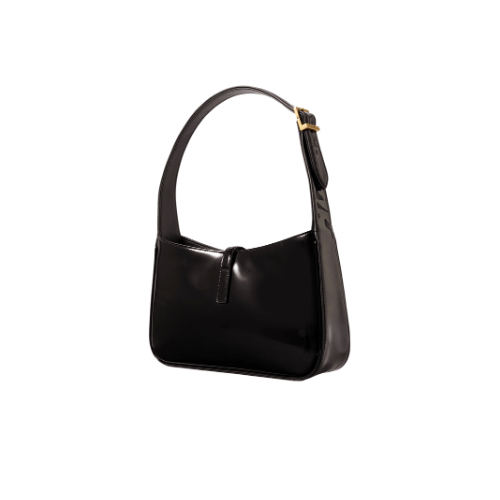 YSL Le 5 à 7 patent-leather bag Black