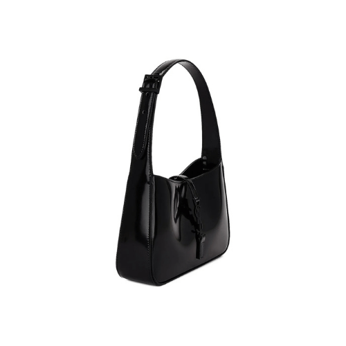 YSL Le 5 à 7 patent-leather bag All Black