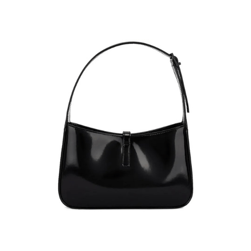 YSL Le 5 à 7 patent-leather bag All Black