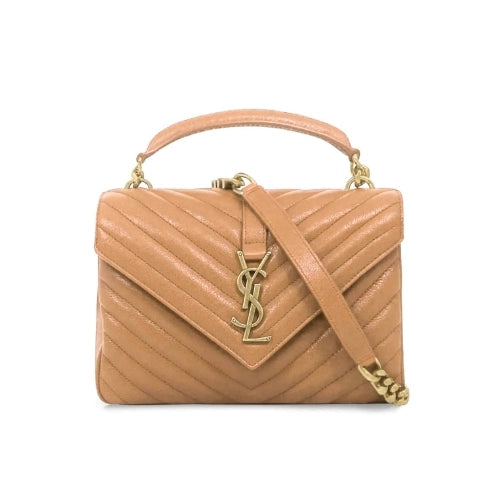 YSL Medium College Bag Beige