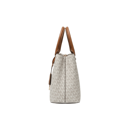 MK Edith Logo Satchel White
