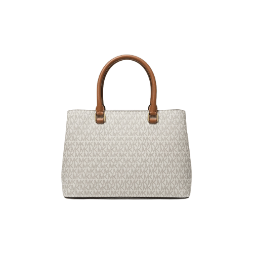 MK Edith Logo Satchel White