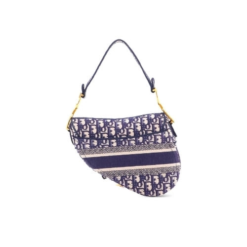 DIOR Oblique Jacquard Saddle Bag Blue
