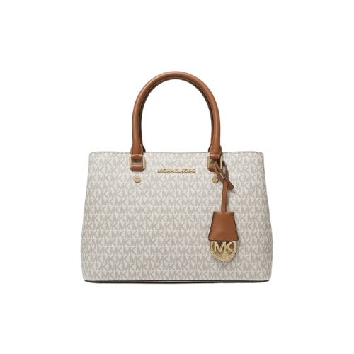 MK Edith Logo Satchel White
