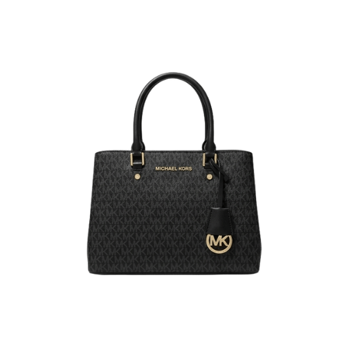 MK Edith Logo Satchel Black