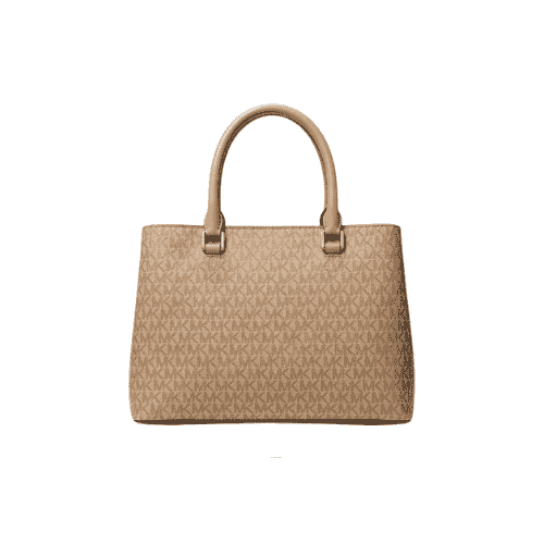 MK Edith Logo Satchel Beige