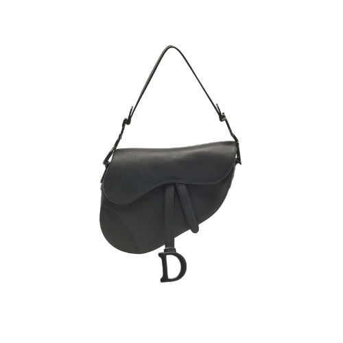 DIOR Leather Saddle Bag Black