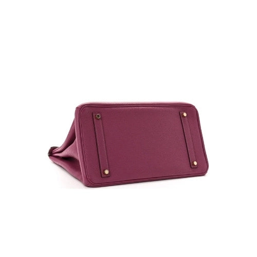 HERMES Birkin 25 Burgundy Togo leather