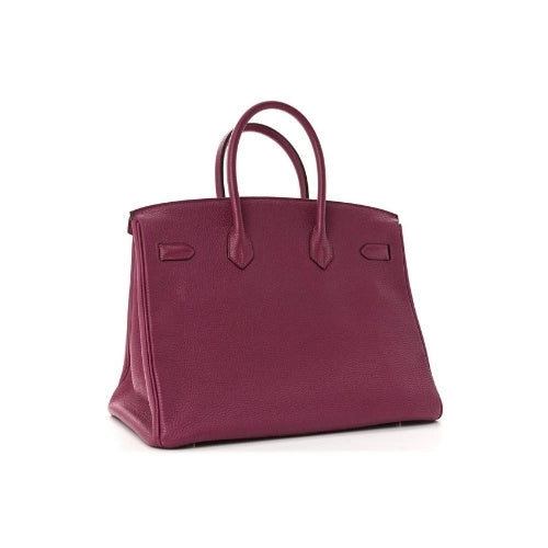 HERMES Birkin 25 Burgundy Togo leather