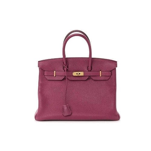 HERMES Birkin 25 Burgundy Togo leather