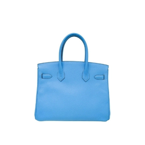 HERMES Birkin Togo 25 leather Blue Jean