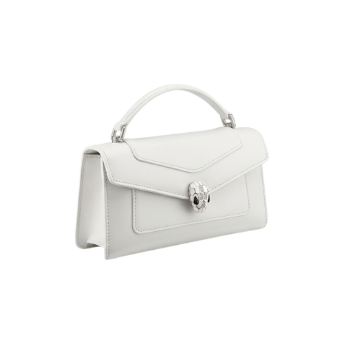 BVLGARI Serpenti Forever top-handle bag White