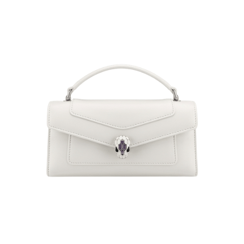 BVLGARI Serpenti Forever top-handle bag White