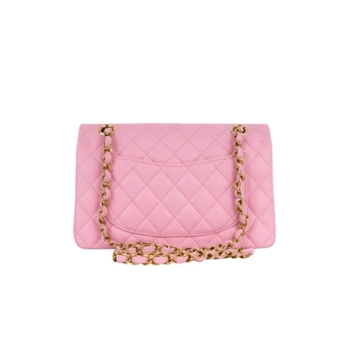 CHANEL Flap Bag Grained Calfskin Pink