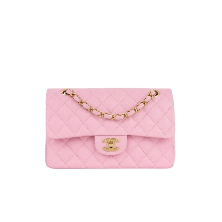CHANEL Flap Bag Grained Calfskin Pink