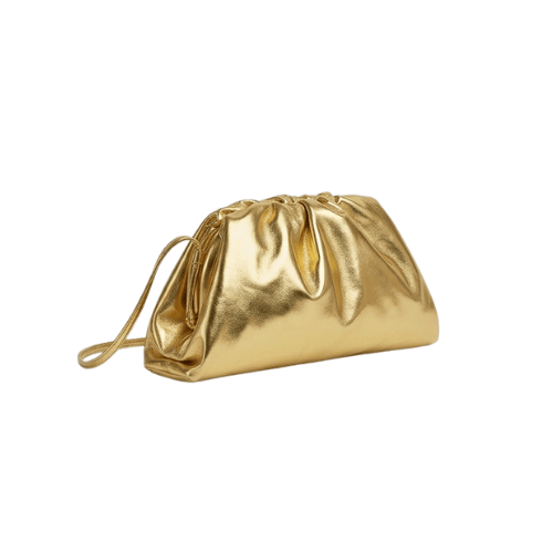 BOTTEGA VENETA Nappa Pouch Gold