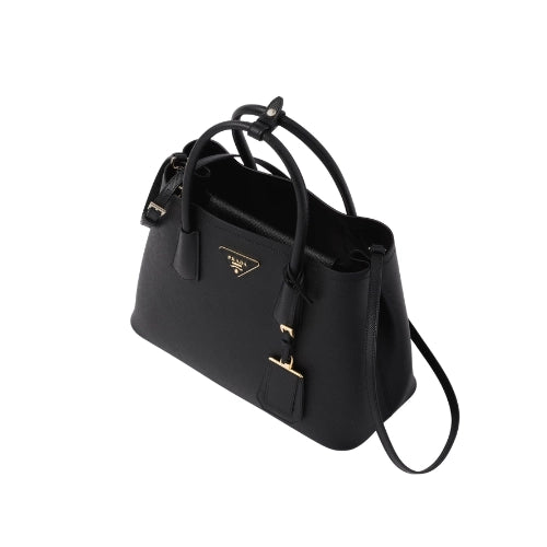 PRADA Small Leather Tote Bag Black