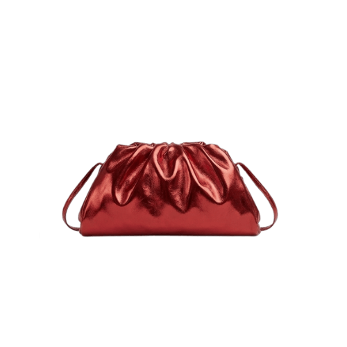 BOTTEGA VENETA Nappa Pouch Red