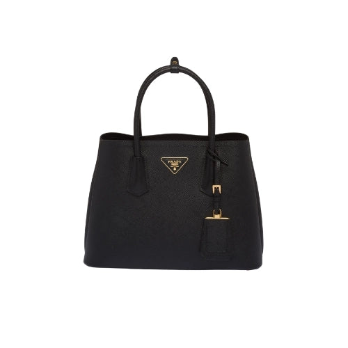 PRADA Small Leather Tote Bag Black