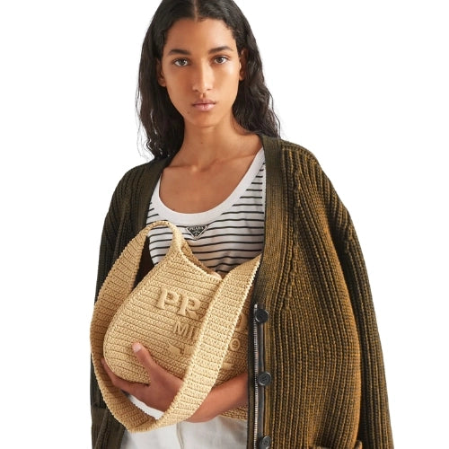 PRADA Raffia Shoulder Bag