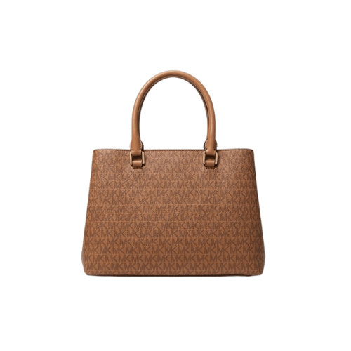 MK Edith Logo Satchel Brown