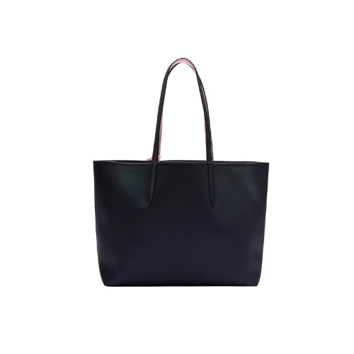 LACOSTE Anna Reversible Tote with Pouch Black Pink