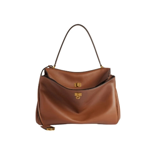 BALENCIAGA Rodeo Handbag smooth calfskin Brown