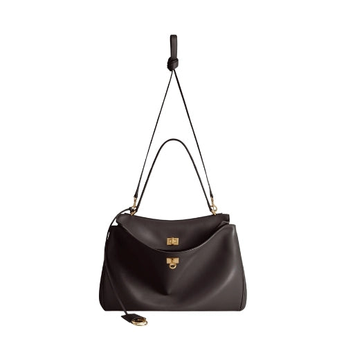 BALENCIAGA Rodeo Handbag smooth calfskin Dark Brown