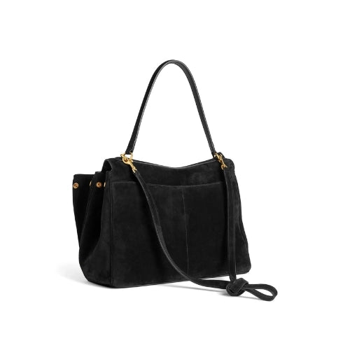 BALENCIAGA Rodeo Suede Handbag Black
