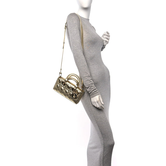 DIOR Lady D-Joy bag cannage calfskin (Gold)