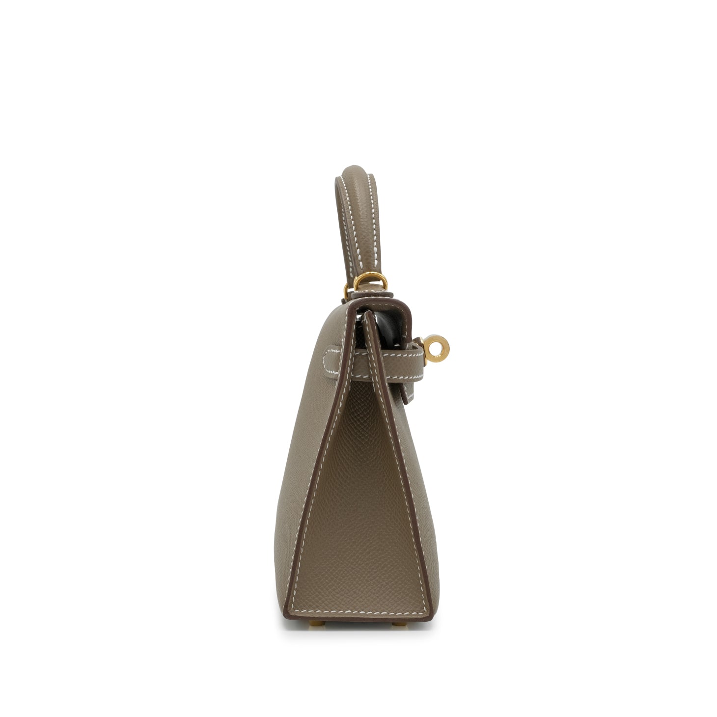 HERMES Etoupe Epsom Mini Kelly Gold Hardware