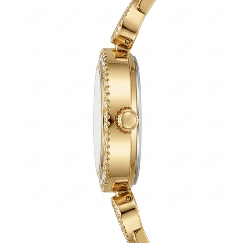 Dior diamond-encrusted gold-tone
