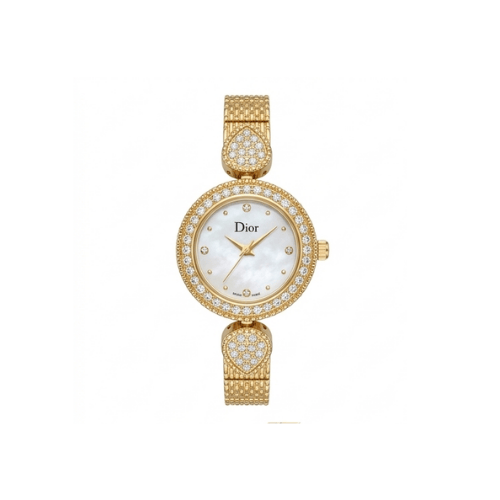 Dior diamond-encrusted gold-tone